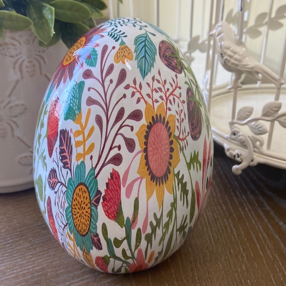 NEW! Boho Chic Farmhouse Colorful Floral Spring  Easter Egg - Picture 5 of 6